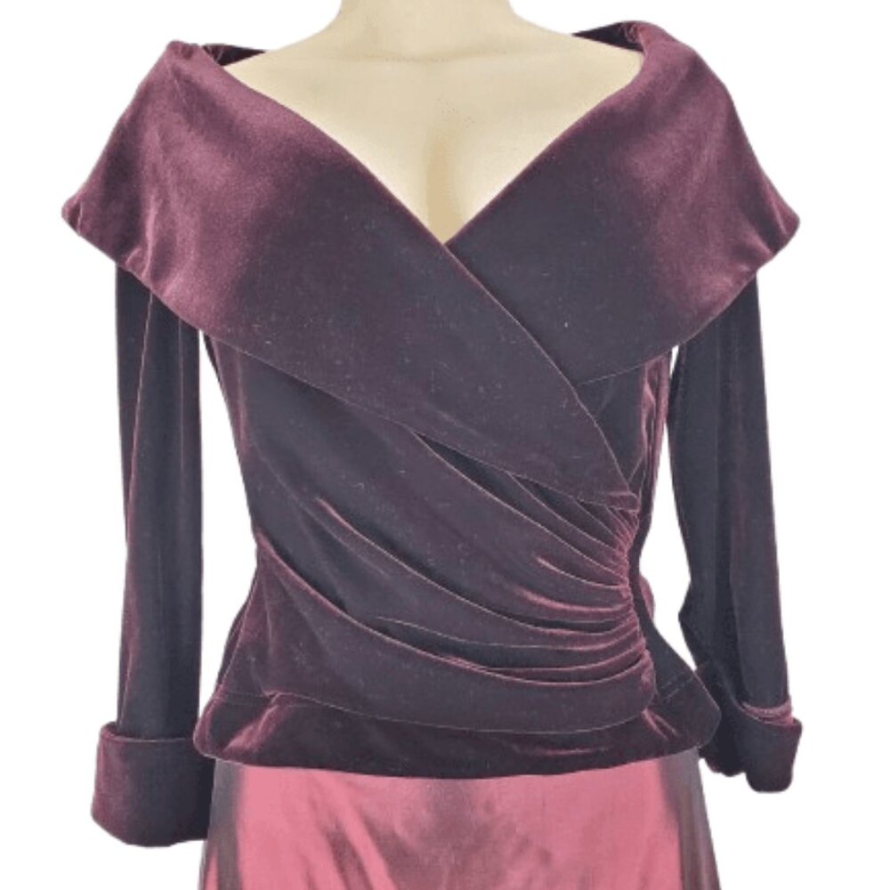 Tadashi women's vintage burgundy top size 4
